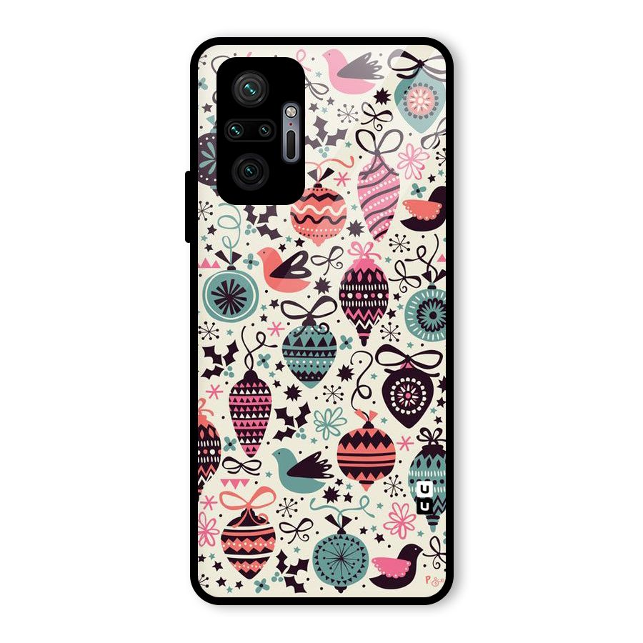 Celebration Pattern Glass Back Case for Redmi Note 10 Pro Max