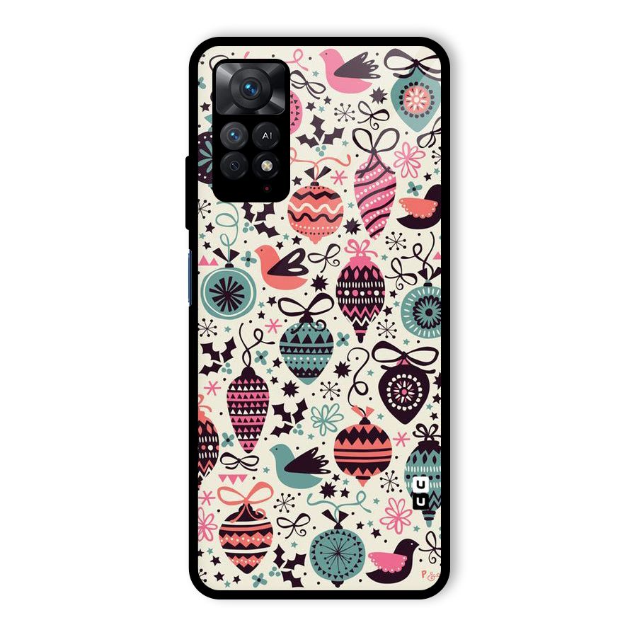 Celebration Pattern Glass Back Case for Redmi Note 11 Pro