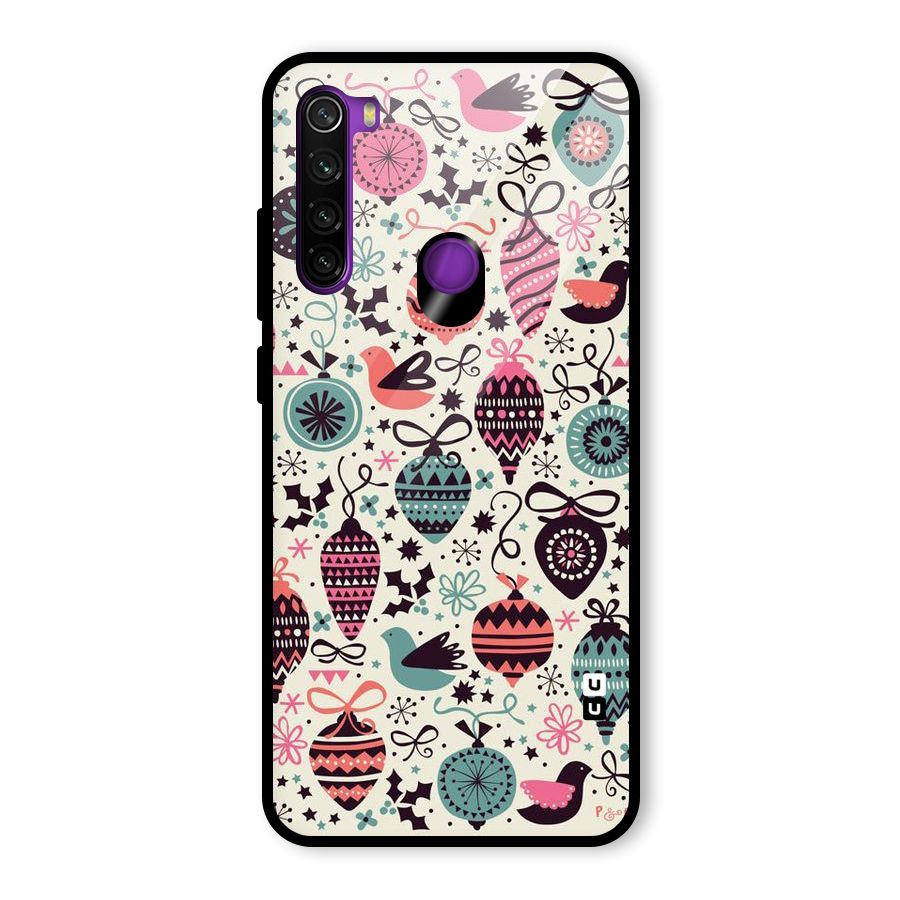 Celebration Pattern Glass Back Case for Redmi Note 8