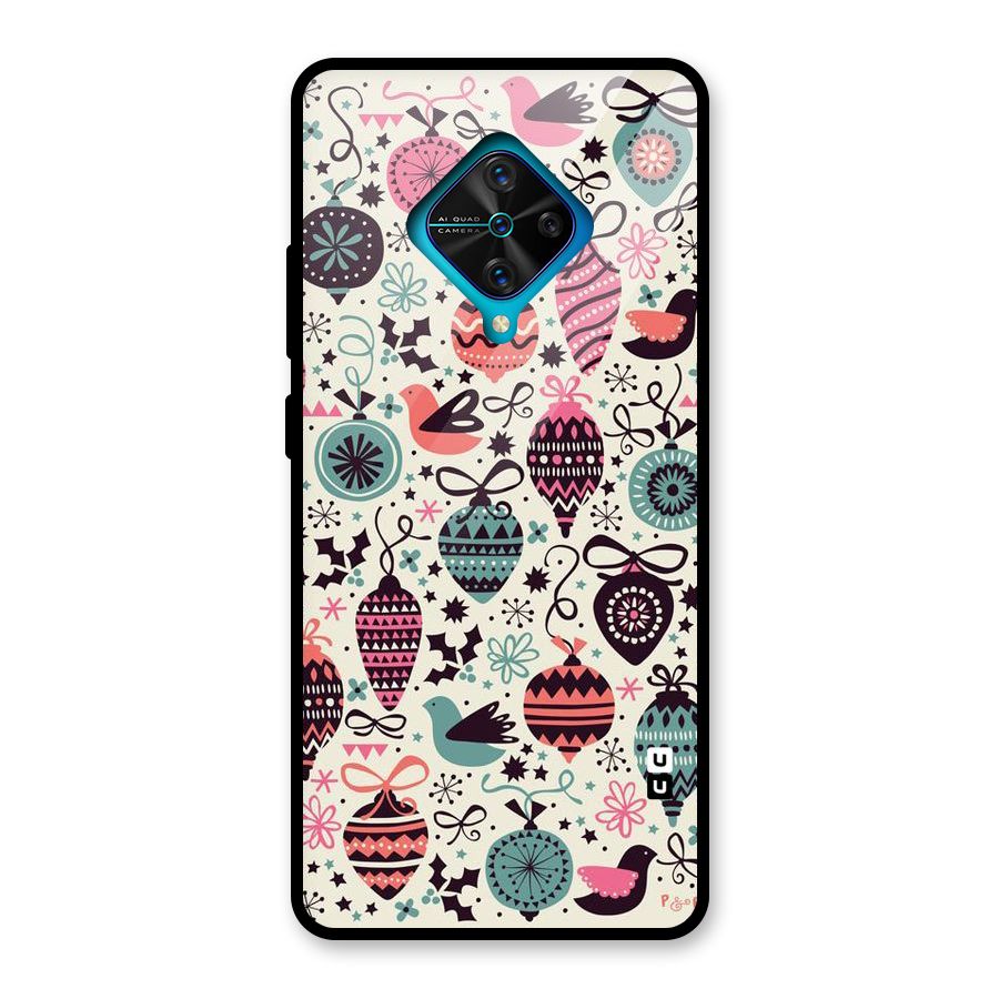 Celebration Pattern Glass Back Case for Vivo S1 Pro