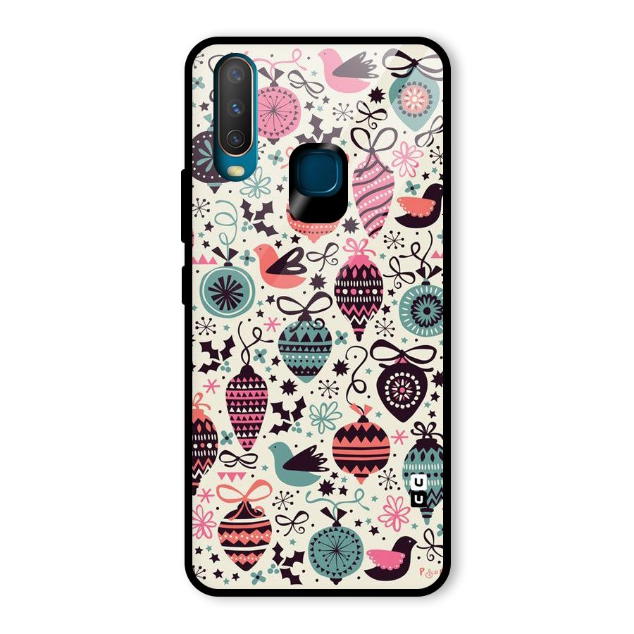 Celebration Pattern Glass Back Case for Vivo U10