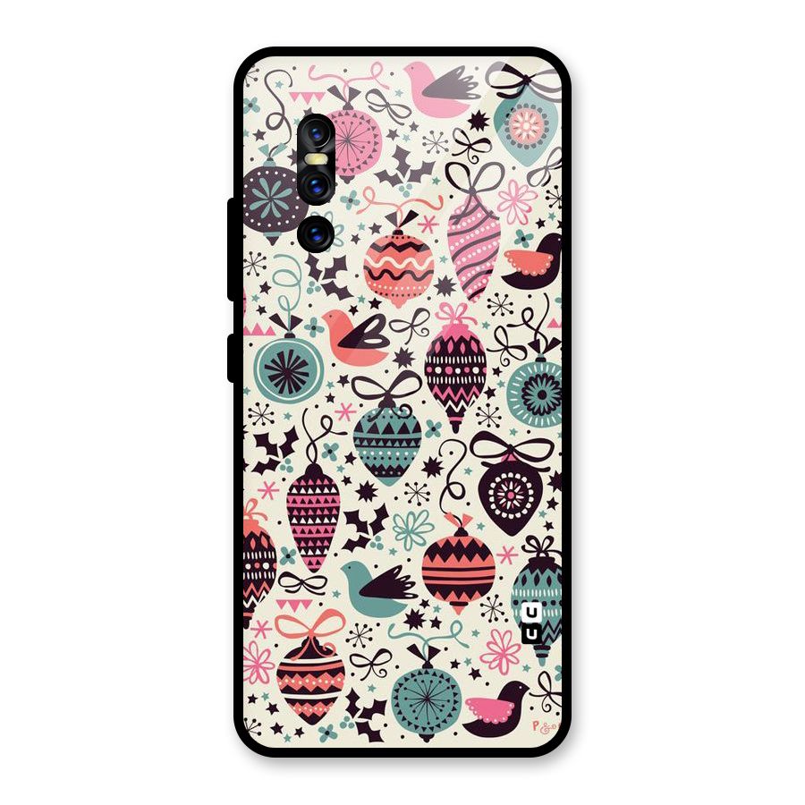 Celebration Pattern Glass Back Case for Vivo V15 Pro