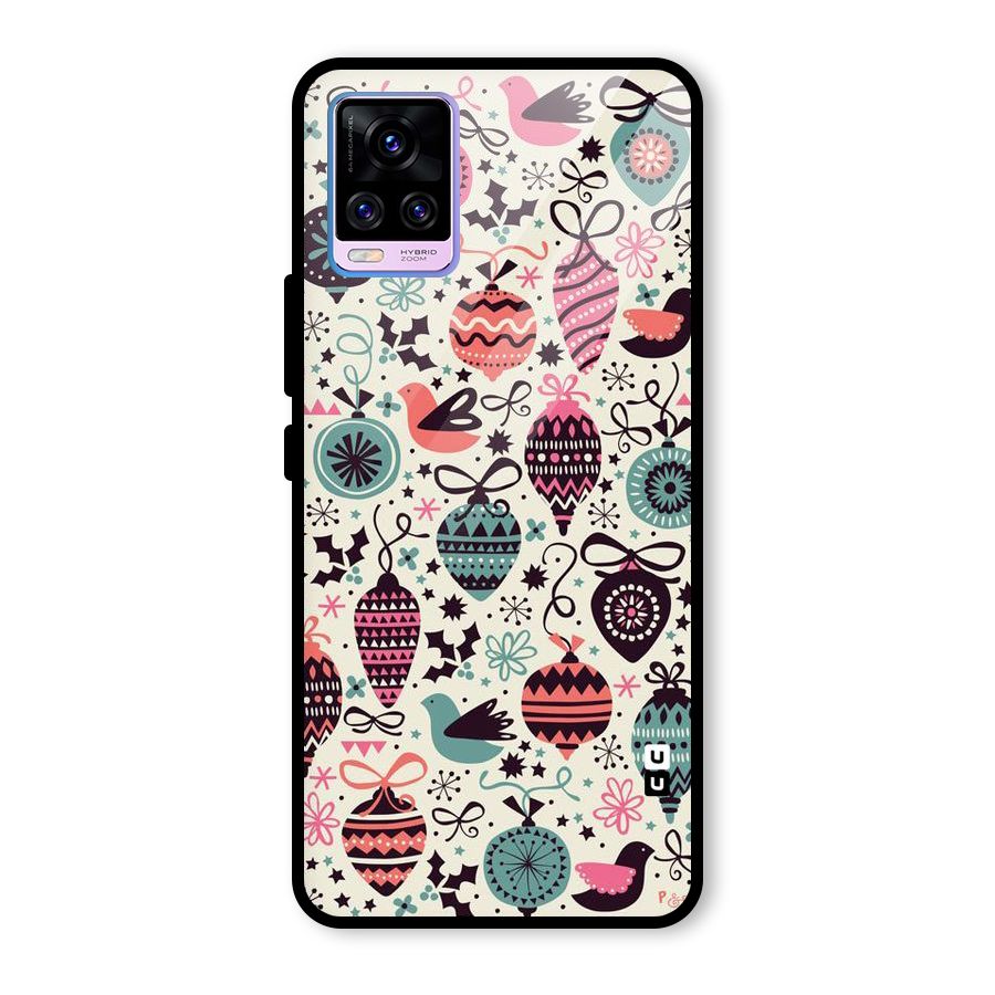 Celebration Pattern Glass Back Case for Vivo V20 Pro