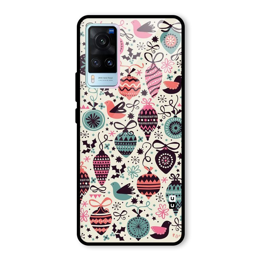Celebration Pattern Glass Back Case for Vivo X60