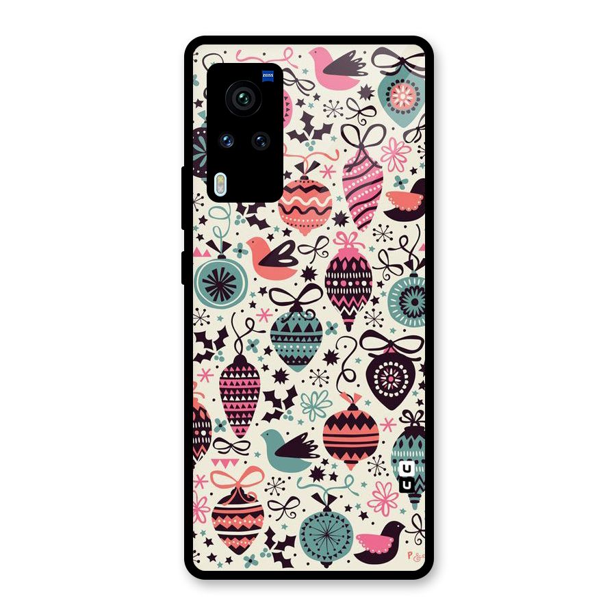 Celebration Pattern Glass Back Case for Vivo X60 Pro