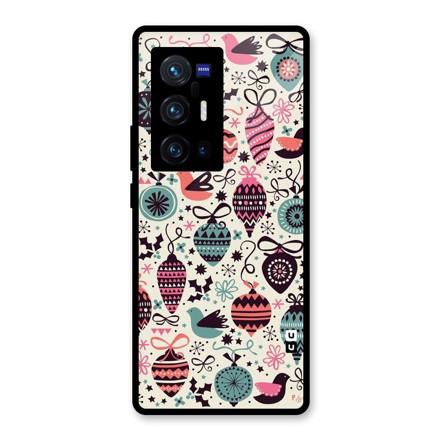 Celebration Pattern Glass Back Case for Vivo X70 Pro Plus