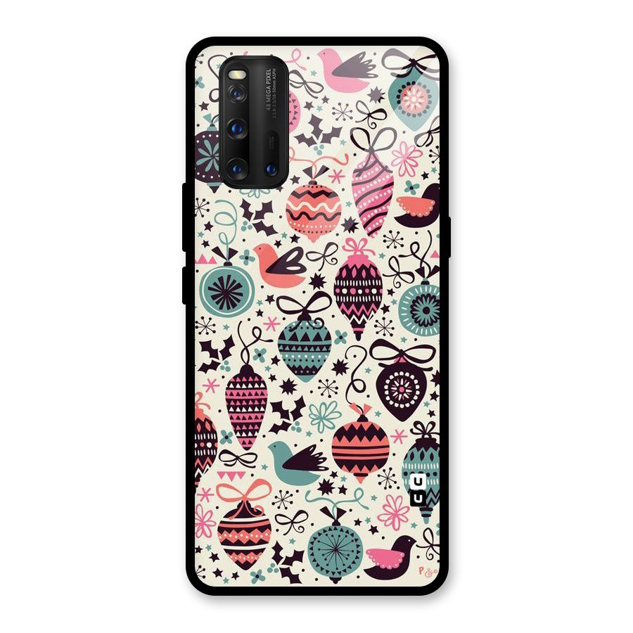Celebration Pattern Glass Back Case for Vivo iQOO 3