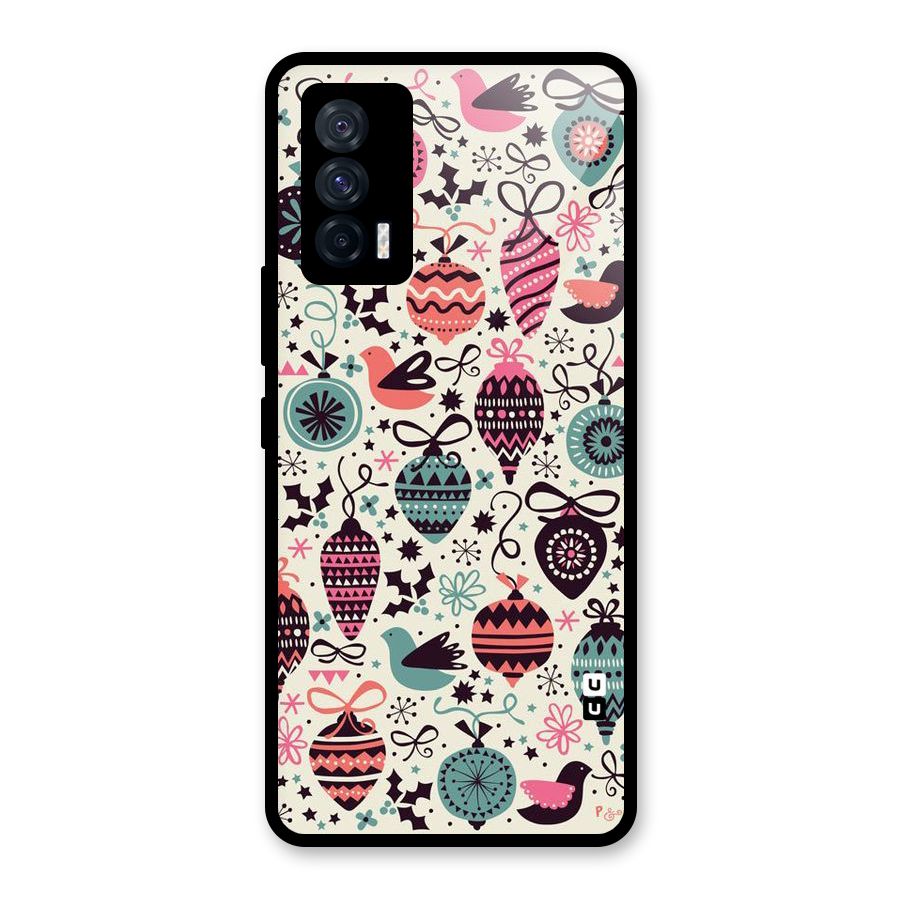 Celebration Pattern Glass Back Case for Vivo iQOO 7 5G