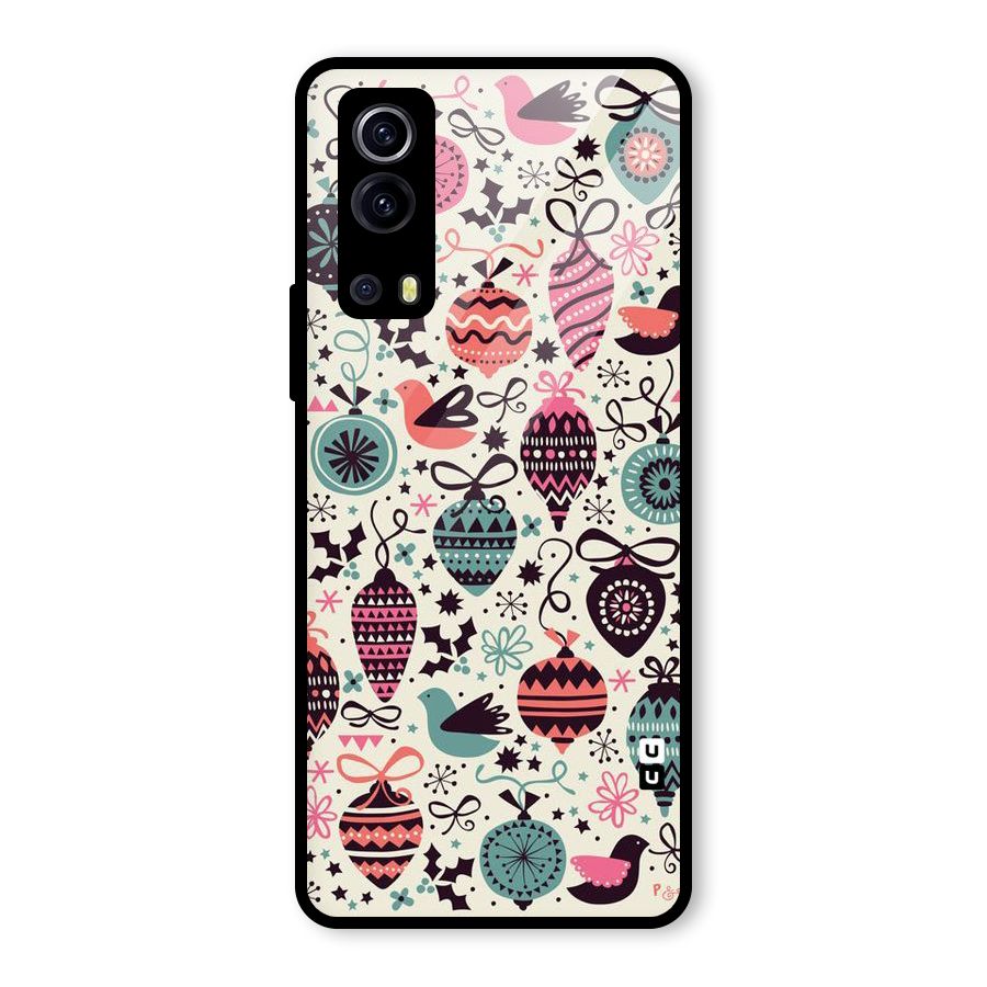 Celebration Pattern Glass Back Case for Vivo iQOO Z3
