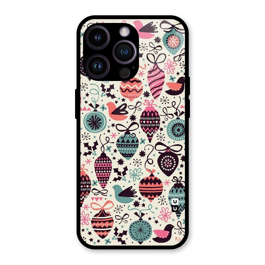 Celebration Pattern Glass Back Case for iPhone 14 Pro Max