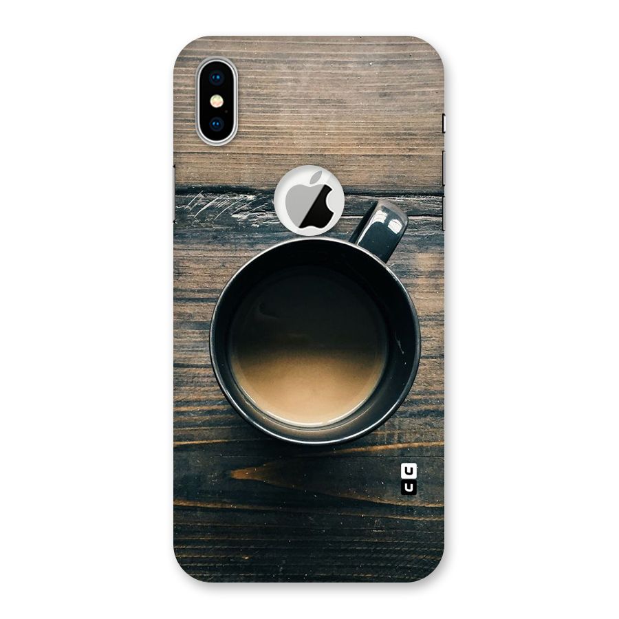 Chai On Wood Back Case for iPhone X Logo Cut