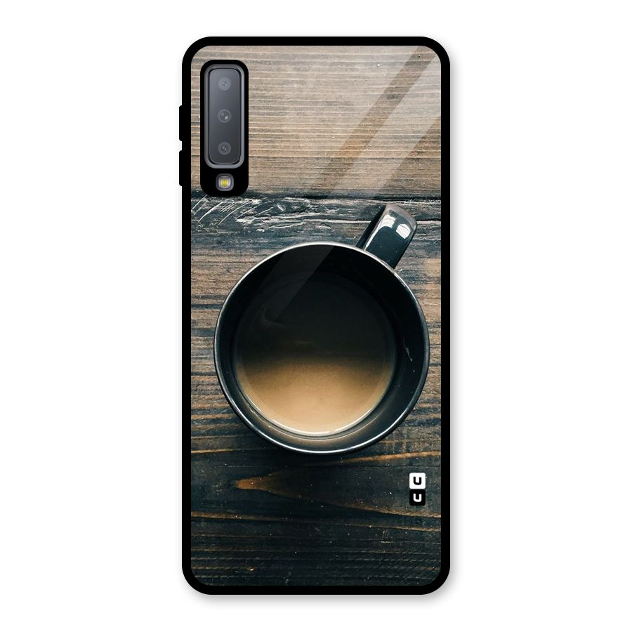 Chai On Wood Glass Back Case for Galaxy A7 (2018)