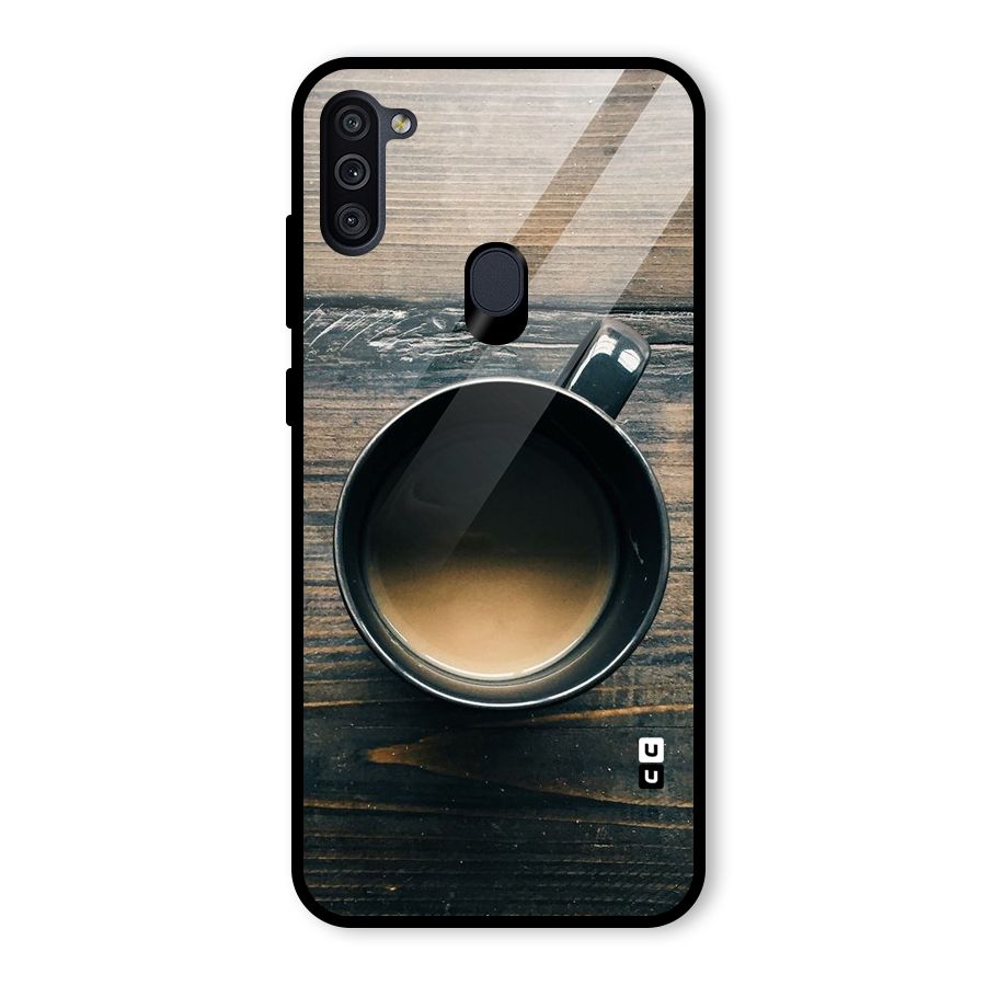 Chai On Wood Glass Back Case for Galaxy M11