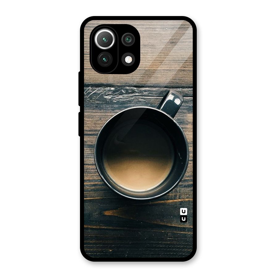 Chai On Wood Glass Back Case for Mi 11 Lite NE 5G