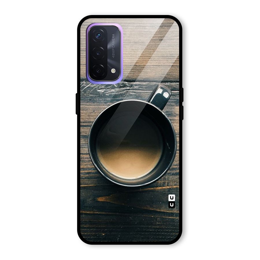 Chai On Wood Glass Back Case for Oppo A74 5G
