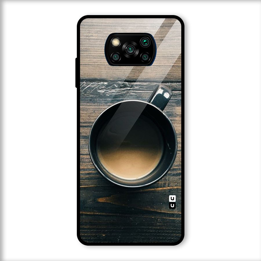 Chai On Wood Glass Back Case for Poco X3