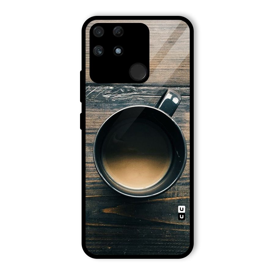 Chai On Wood Glass Back Case for Realme Narzo 50A