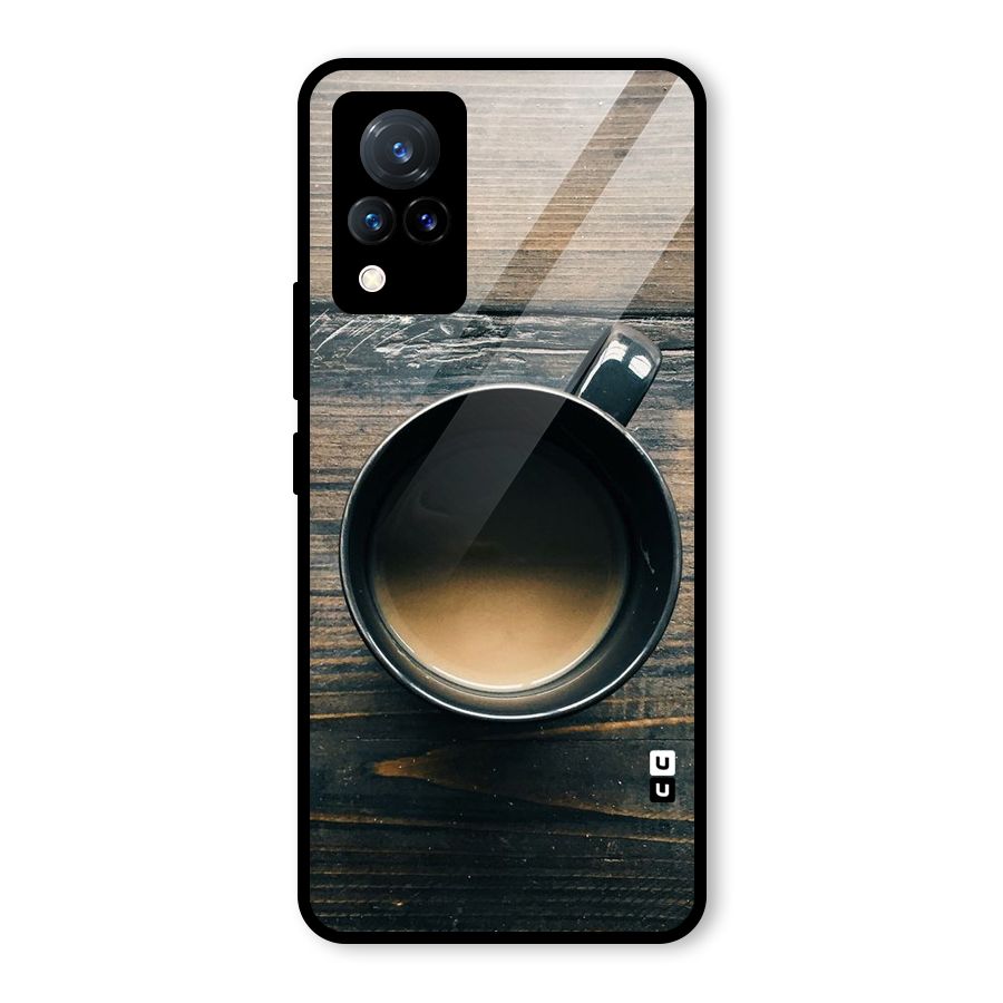 Chai On Wood Glass Back Case for Vivo V21 5G