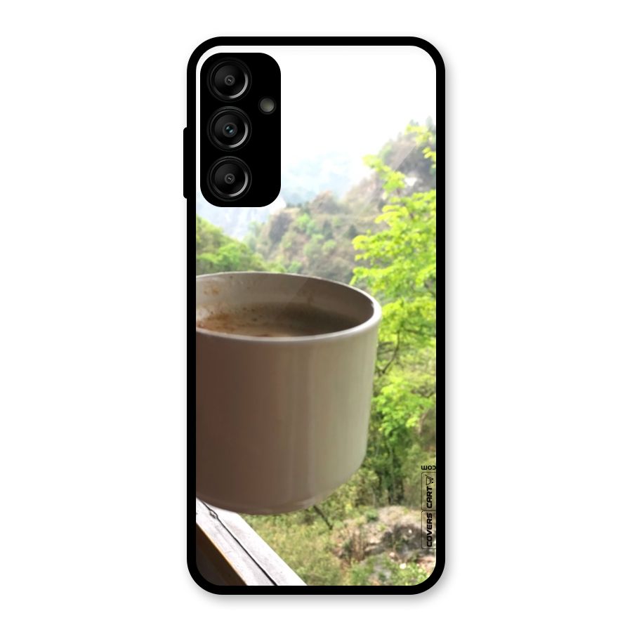 Chai With Mountain View Glass Back Case for Galaxy A14 5G