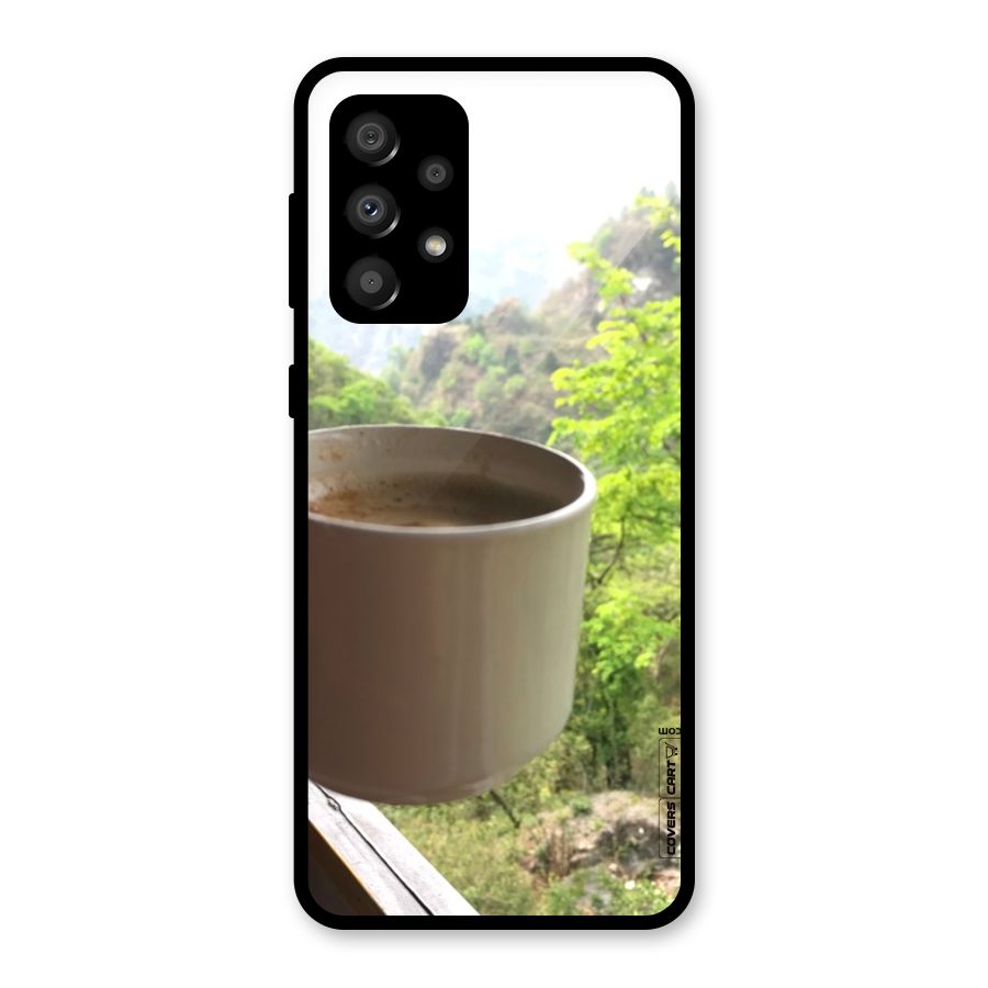 Chai With Mountain View Glass Back Case for Galaxy A32