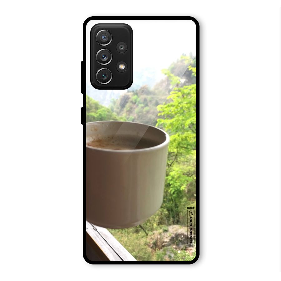 Chai With Mountain View Glass Back Case for Galaxy A72