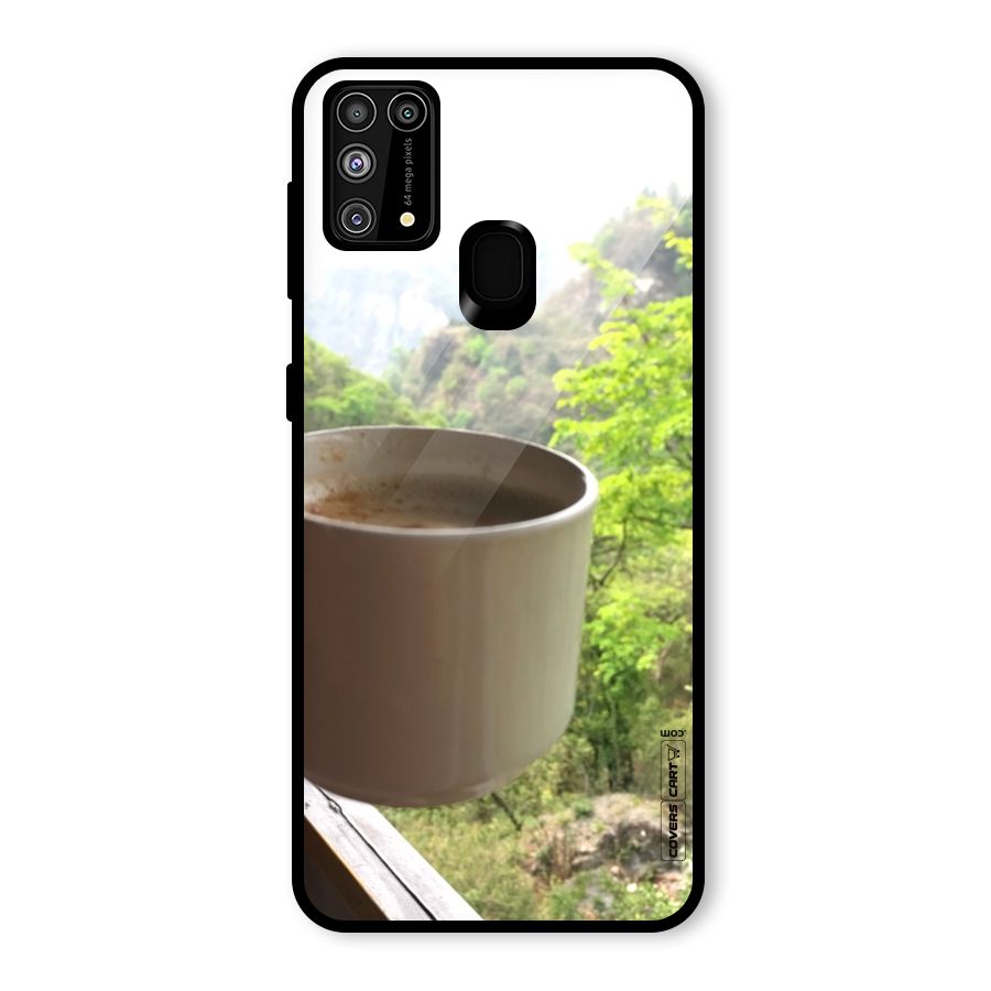 Chai With Mountain View Glass Back Case for Galaxy F41