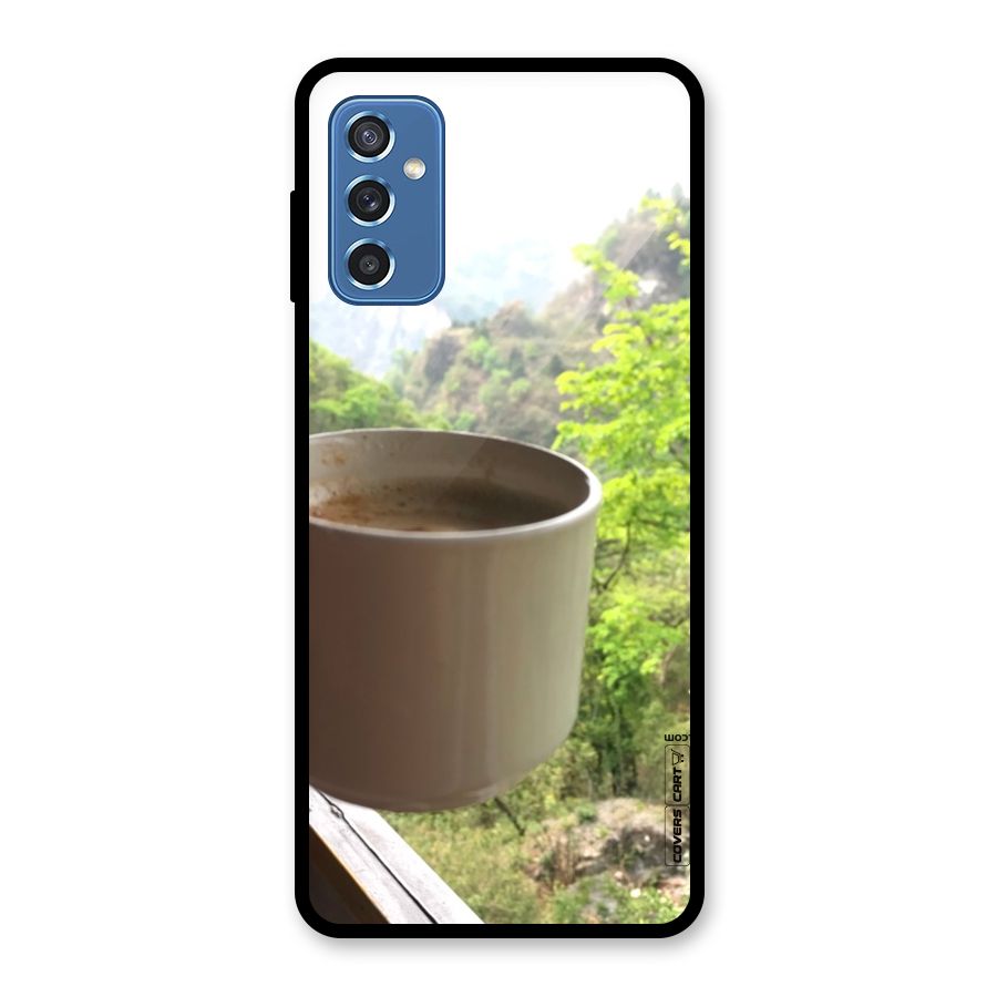 Chai With Mountain View Glass Back Case for Galaxy M52 5G