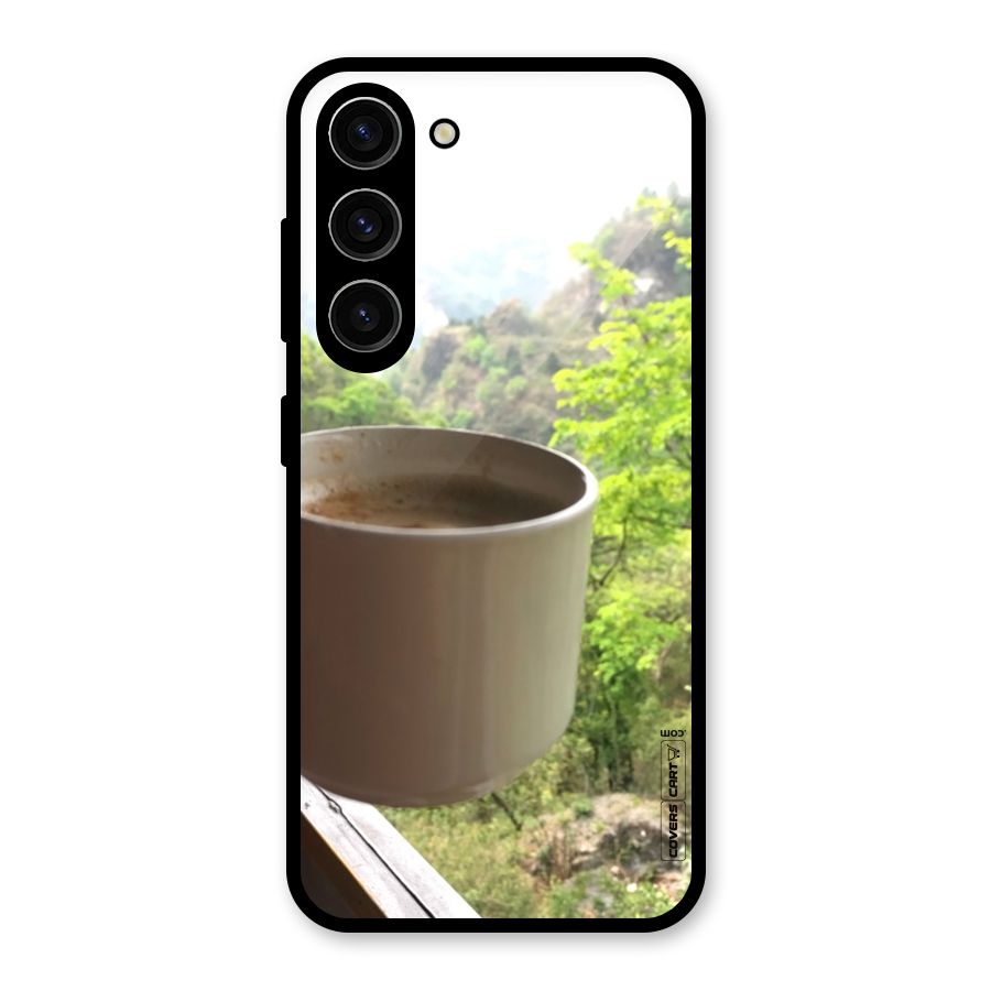 Chai With Mountain View Glass Back Case for Galaxy S23