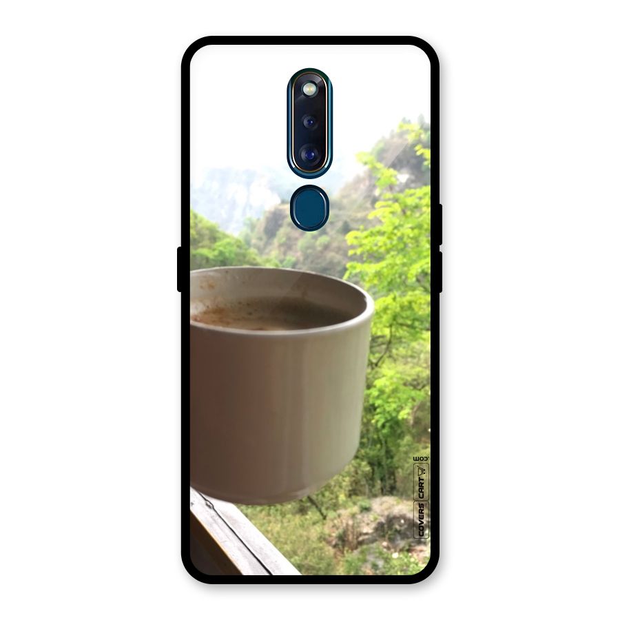 Chai With Mountain View Glass Back Case for Oppo F11 Pro