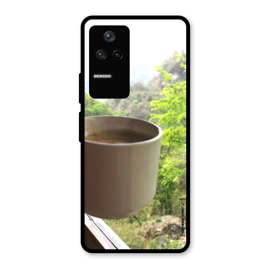 Chai With Mountain View Glass Back Case for Poco F4 5G