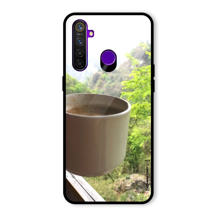 Chai With Mountain View Glass Back Case for Realme 5 Pro