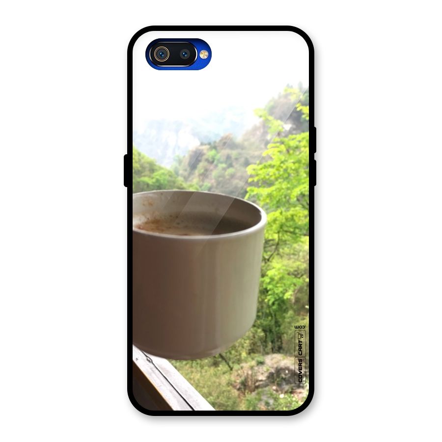 Chai With Mountain View Glass Back Case for Realme C2