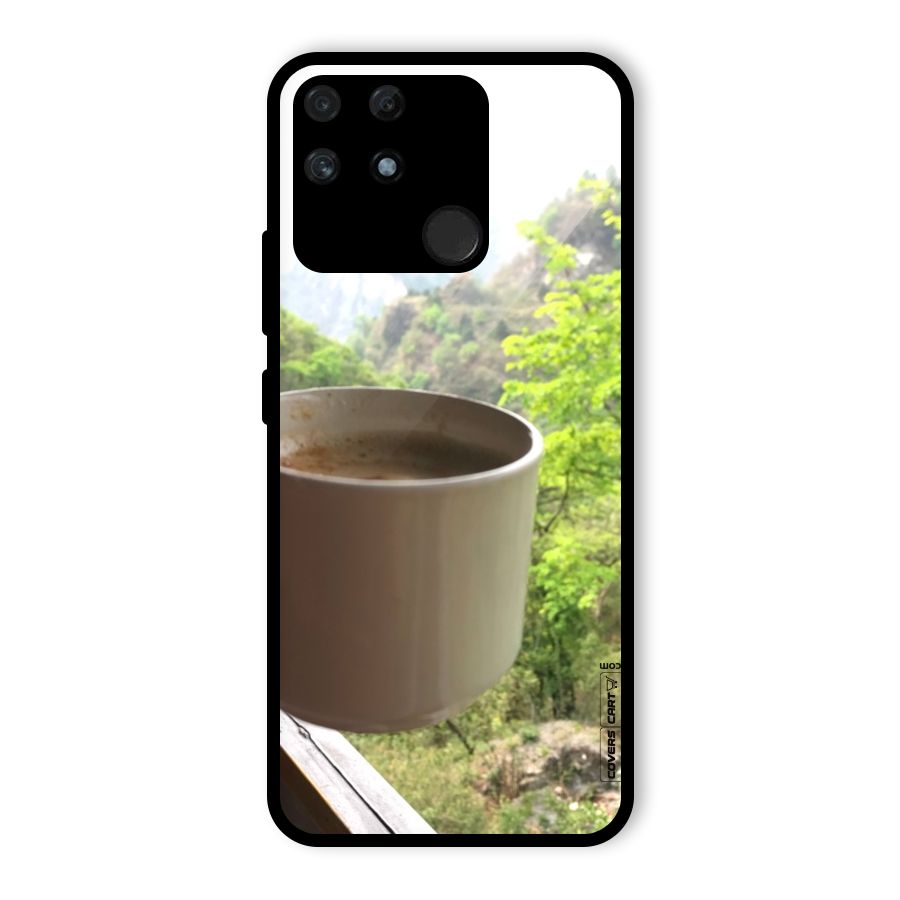 Chai With Mountain View Glass Back Case for Realme Narzo 50A