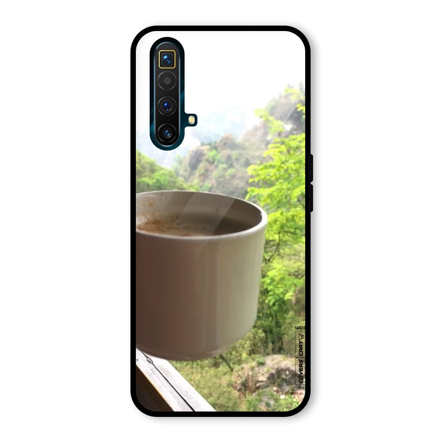 Chai With Mountain View Glass Back Case for Realme X3