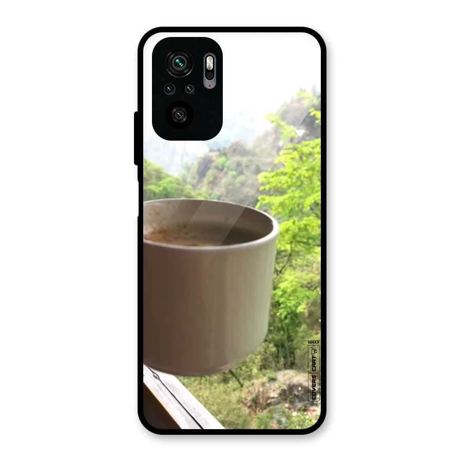 Chai With Mountain View Glass Back Case for Redmi Note 10S