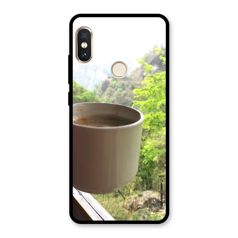 Chai With Mountain View Glass Back Case for Redmi Note 5 Pro