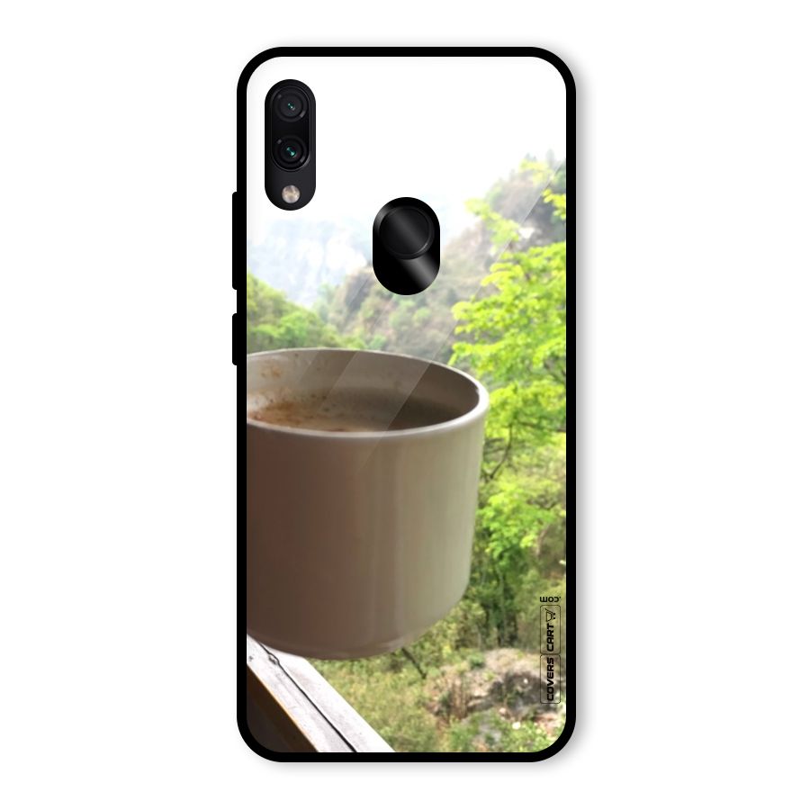 Chai With Mountain View Glass Back Case for Redmi Note 7S