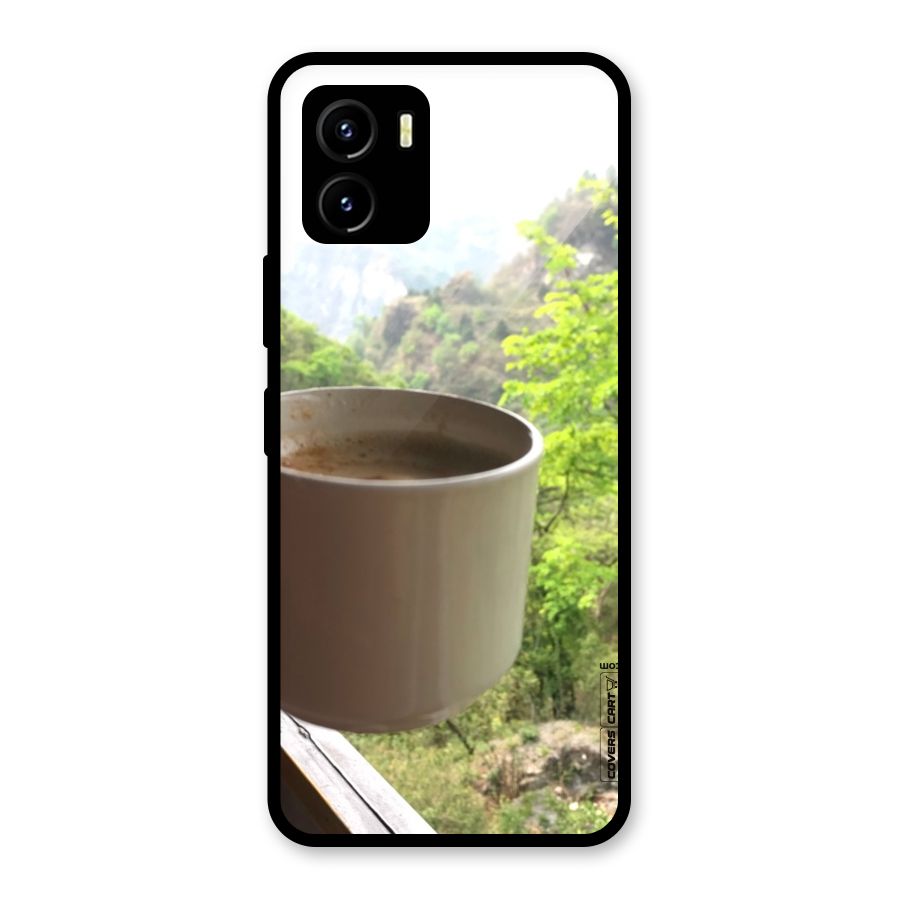 Chai With Mountain View Glass Back Case for Vivo Y15s