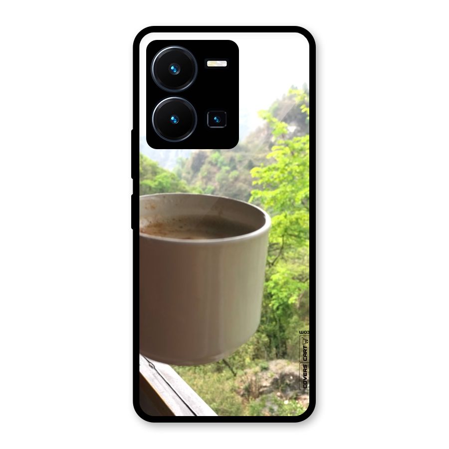 Chai With Mountain View Glass Back Case for Vivo Y35