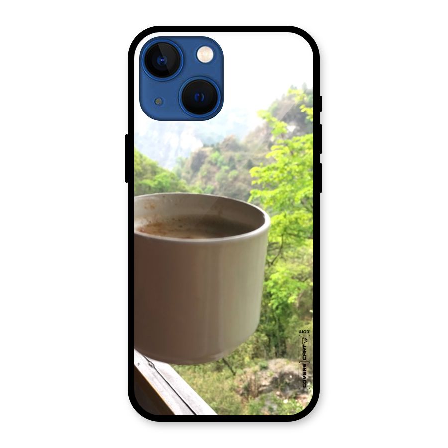 Chai With Mountain View Glass Back Case for iPhone 13 Mini