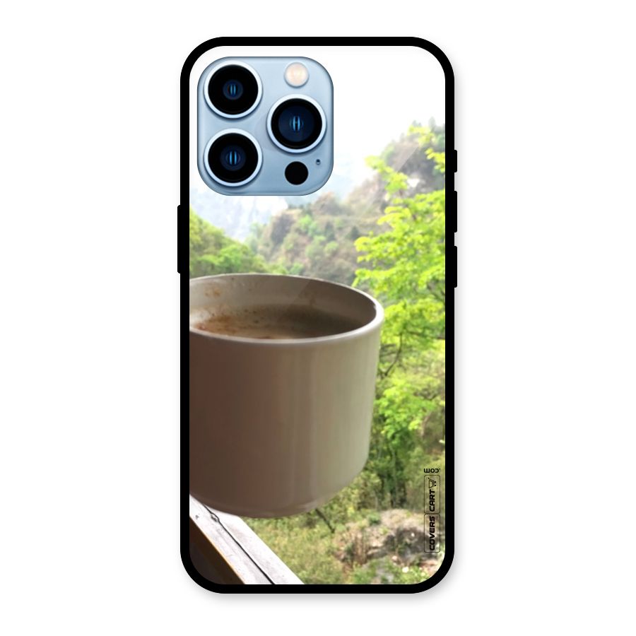 Chai With Mountain View Glass Back Case for iPhone 13 Pro