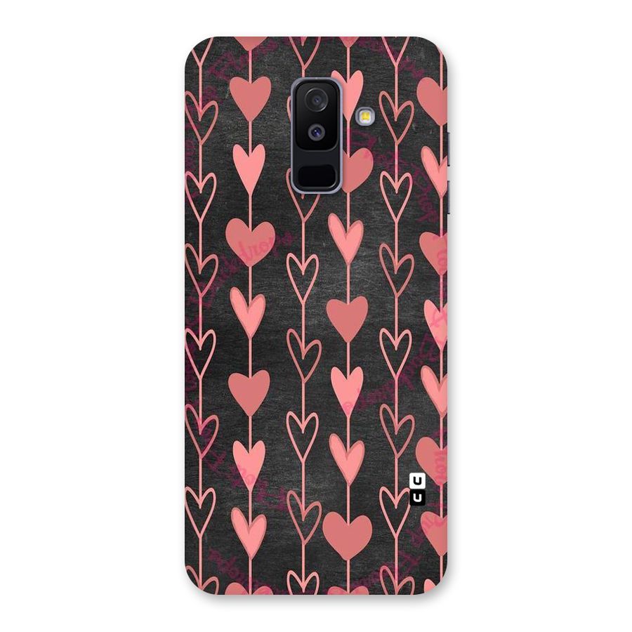 Chain Of Hearts Back Case for Galaxy A6 Plus