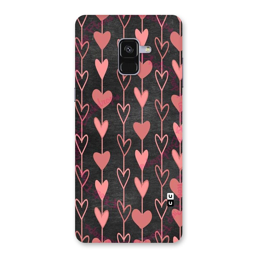 Chain Of Hearts Back Case for Galaxy A8 Plus