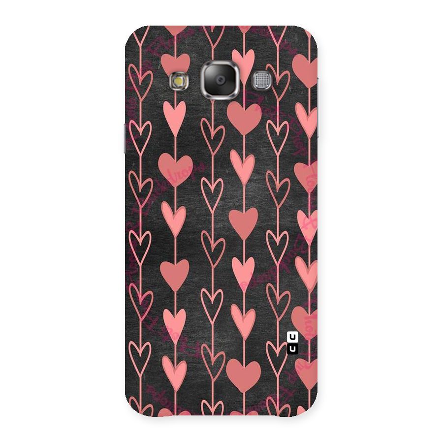 Chain Of Hearts Back Case for Galaxy E7