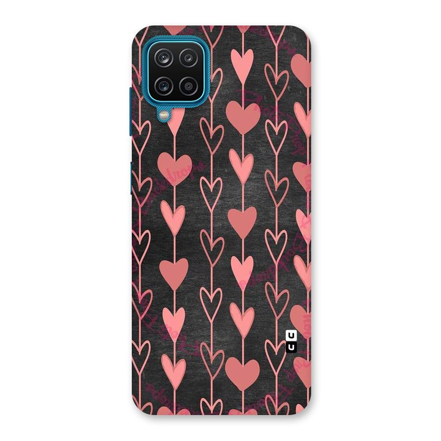 Chain Of Hearts Back Case for Galaxy F12