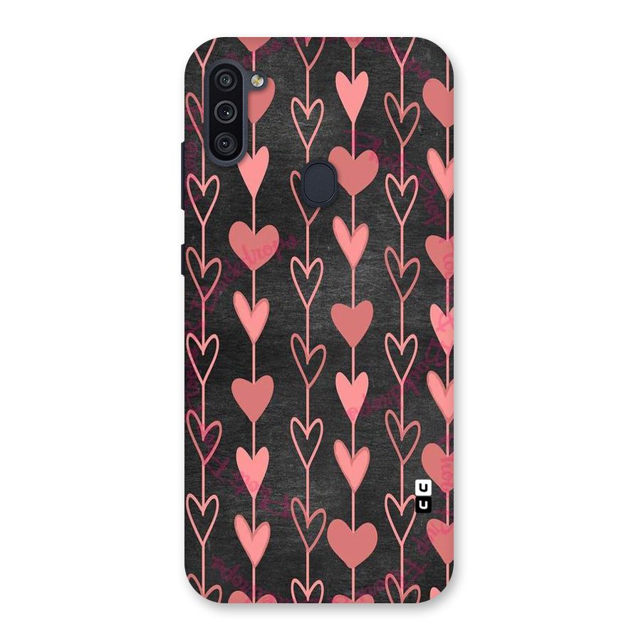 Chain Of Hearts Back Case for Galaxy M11