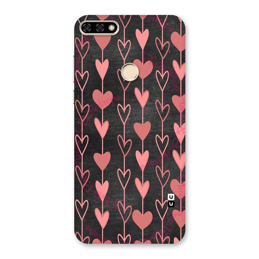 Chain Of Hearts Back Case for Honor 7A