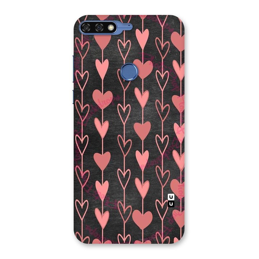 Chain Of Hearts Back Case for Honor 7C