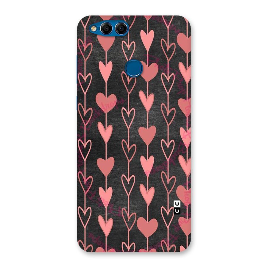 Chain Of Hearts Back Case for Honor 7X