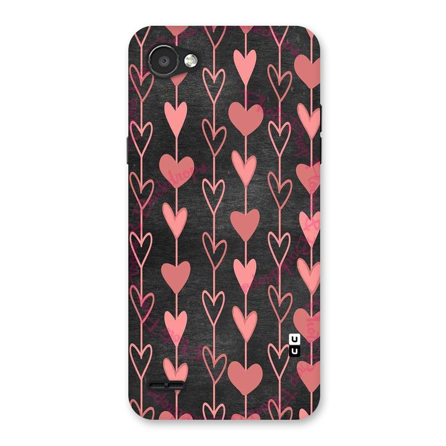 Chain Of Hearts Back Case for LG Q6